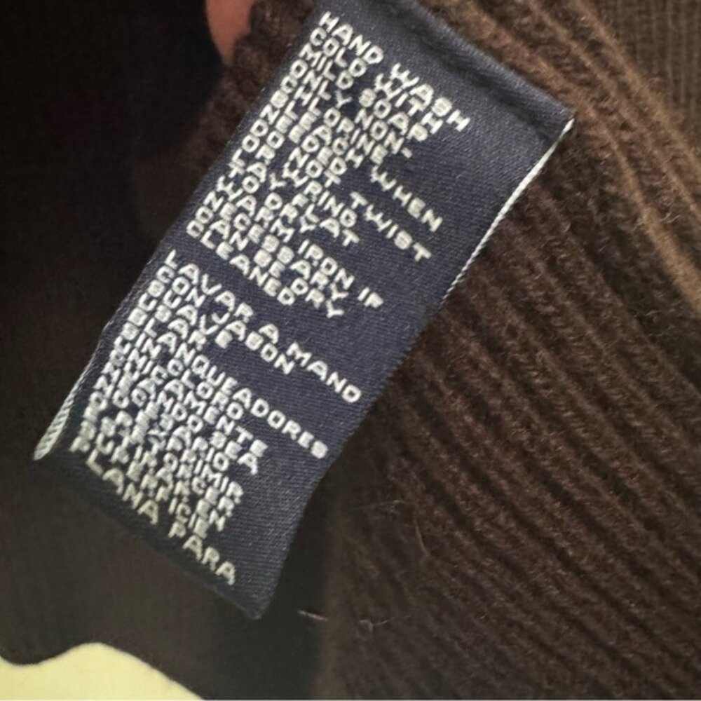 Jones NY Ribbed Wool Angora Cardigan Toggle Button Knit Sweater Jacket Top Tan M - Picture 13 of 16